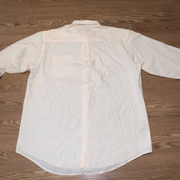 DANIEL ELLISSA New York Men's Pale Yellow Dress Shirt Long Sleeve 17.5 34-35 - Picture 9 of 9